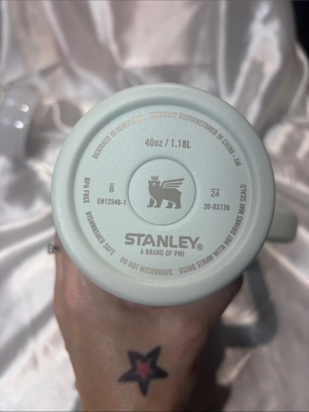 Stanley Mint Green Quencher H2.0 Tumbler with Handle and Straw - Picture 4 of 6